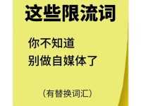 花两天时间整理的：小红书笔记违禁词列表及替换词汇！